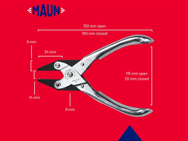Maun Flat Nose Pliers Serrated Jaw 160mm (6.1/4in) MAU4860160