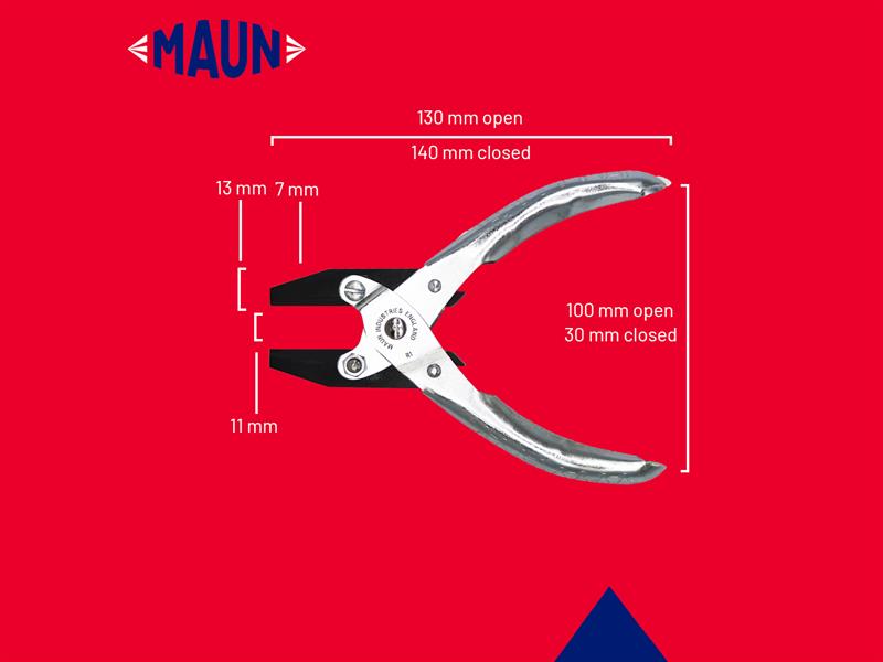 Maun Flat Nose Pliers Smooth Jaw 140mm (5.1/2in) MAU4870140