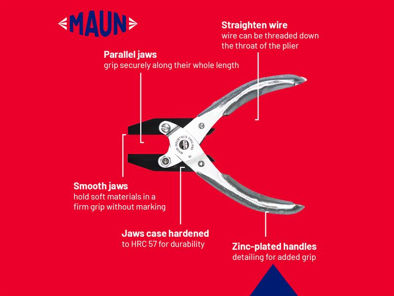 Maun Flat Nose Pliers Smooth Jaw 140mm (5.1/2in) MAU4870140