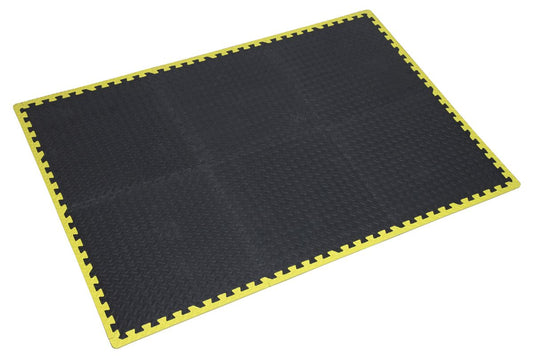 Sealey Interlocking EVA Foam Workshop Mat Set 1240 x 1825mm with Hi-Vis Edges MIC1218Y3