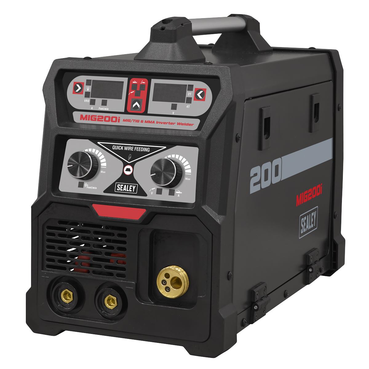 Sealey MIG TIG & MMA ARC STICK Inverter Welder 200A 230V MIG Torch 2.8m MIG200i