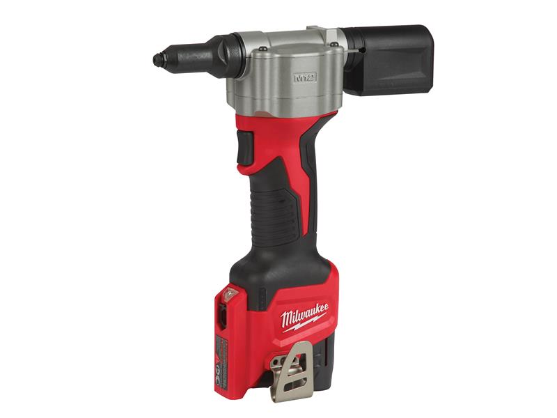 Milwaukee Power Tools M12 BPRT-201X Pop Rivet Tool Kit 12V 1 x 2.0Ah Li-ion MILM12BPRTX