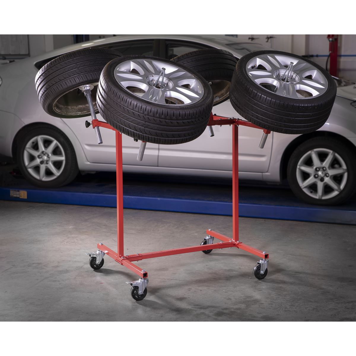 Sealey Alloy Wheel Painting/Repair Stand - 4 Wheel Capacity MK71
