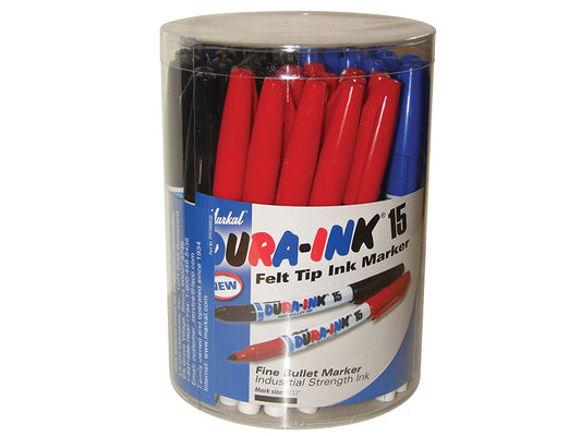 Markal DURA-INK® 15 Fine Tip Marker Mixed Colours (Tub 48) MKL96070