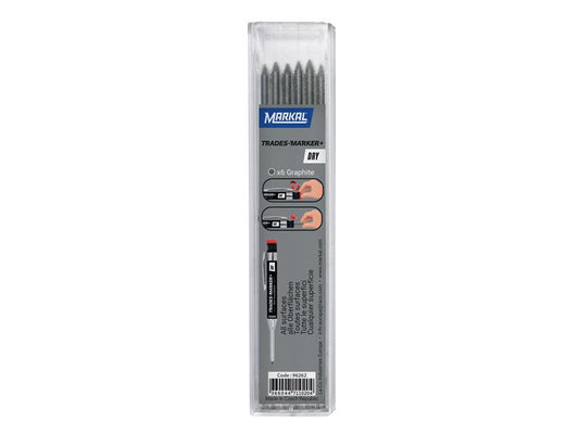 Markal TRADES-MARKER® DRY Graphite Refills (Pack 6) MKL96262