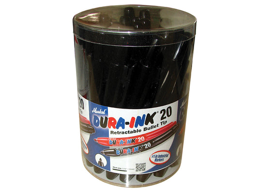 Markal DURA-INK® 20 Retractable Marker - Black (Tub 24) MKL96577