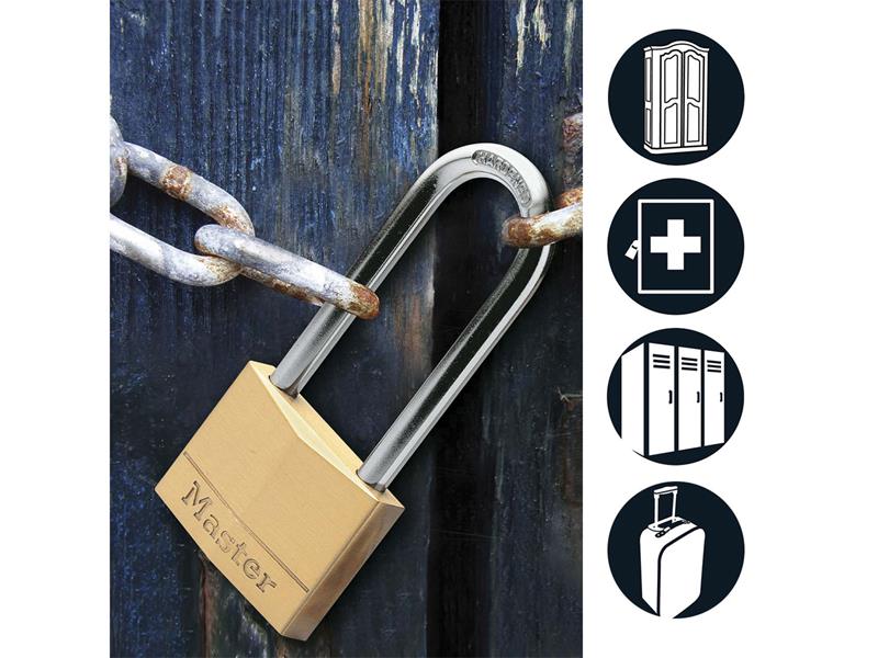 Master Lock Solid Brass 40mm Padlock 4-Pin MLK140