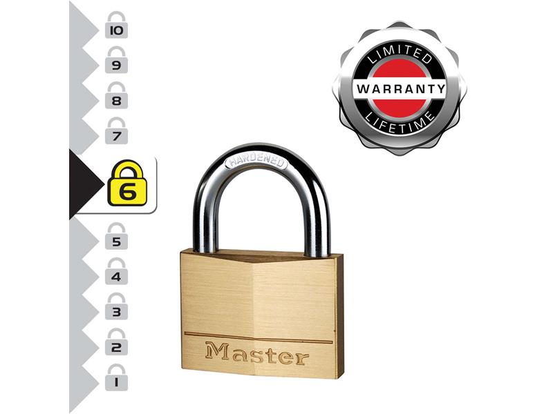 Master Lock Solid Brass 60mm Padlock 5-Pin MLK160