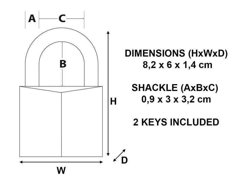 Master Lock Solid Brass 60mm Padlock 5-Pin MLK160
