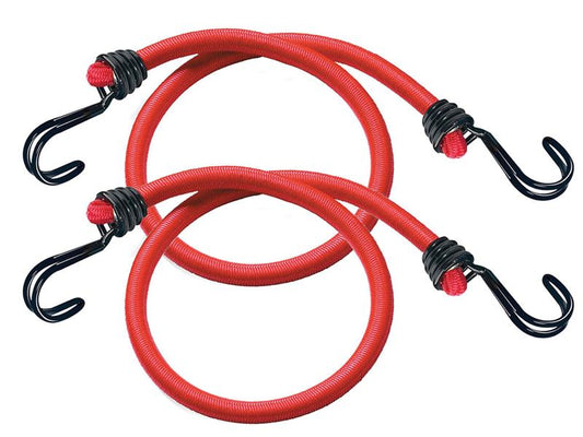 Master Lock Twin Wire Bungee Cord 60cm Red 2 Piece MLK3020E