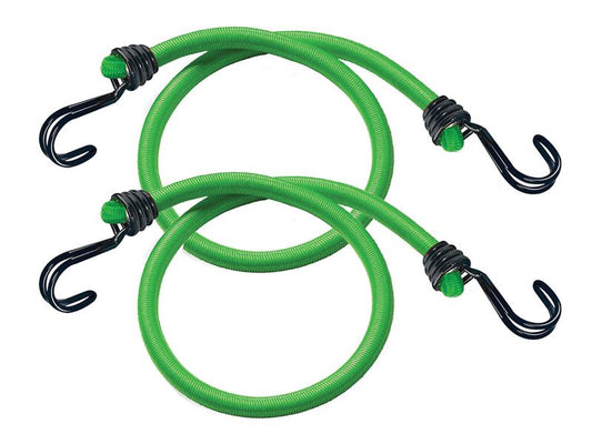 Master Lock Twin Wire Bungee Cord 80cm Green 2 Piece MLK3021E