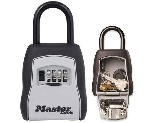Master Lock 5400E Portable Shackled Combination Key Lock Box (Up To 3 Keys) MLK5400E