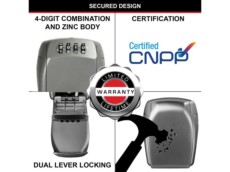 Master Lock Wall-Mounted Reinforced Key Lock Box Bagged MLK5415EB