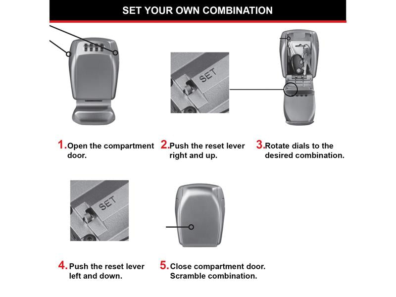 Master Lock Wall-Mounted Reinforced Key Lock Box Bagged MLK5415EB