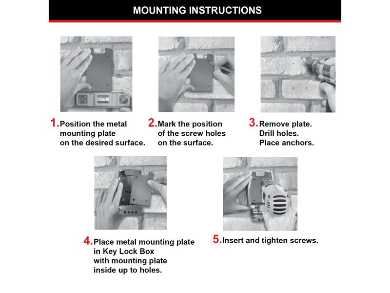 Master Lock 5415E Wall-Mounted Reinforced Key Lock Box MLK5415E