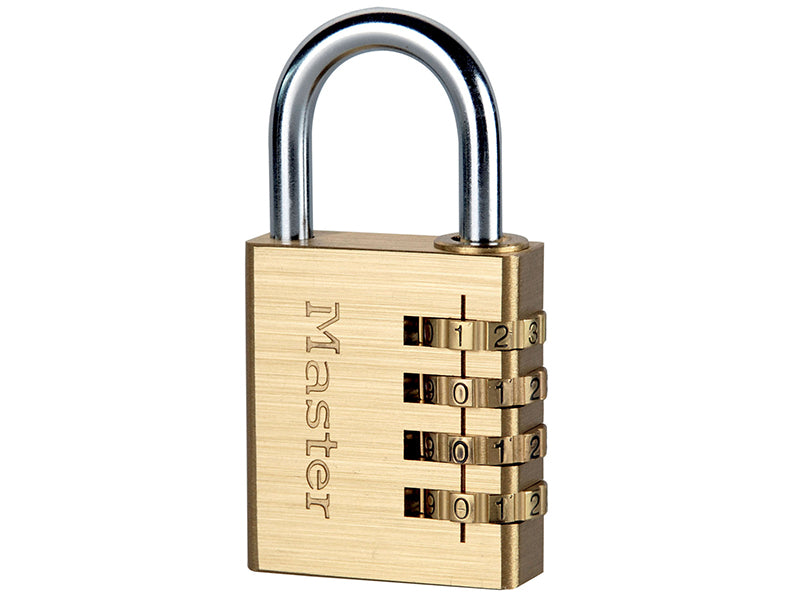 Master Lock Brass Finish 40mm 4-Digit Combination Padlock MLK604