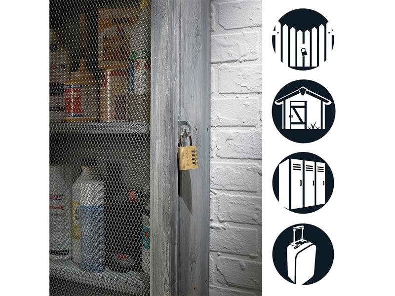 Master Lock Brass Finish 40mm 4-Digit Combination Padlock MLK604