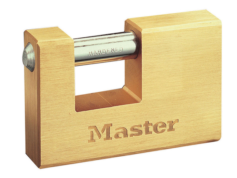 Master Lock Rectangular 76mm Solid Brass Body Shutter Padlock MLK607