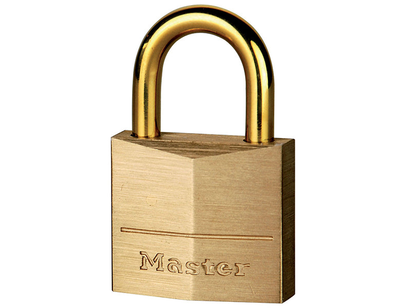 Master Lock Solid Brass 35mm Padlock with Brass Plated Shackle MLK635