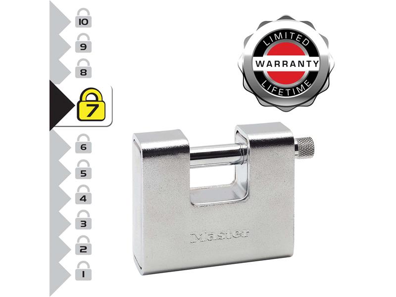 Master Lock Armoured 80mm Zinc Body Shutter Padlock MLK680