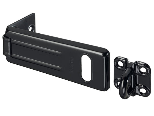 Master Lock Wrought Steel Hasp Matt Black 115mm MLK704BLK