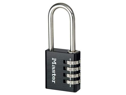 Master Lock Black Finish 40mm 4-Digit Combination Padlock - 51mm Shackle MLK7640BLKLH