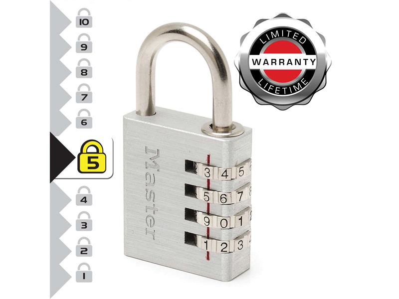 Master Lock Aluminium 40mm 4-Digit Combination Padlock MLK7640