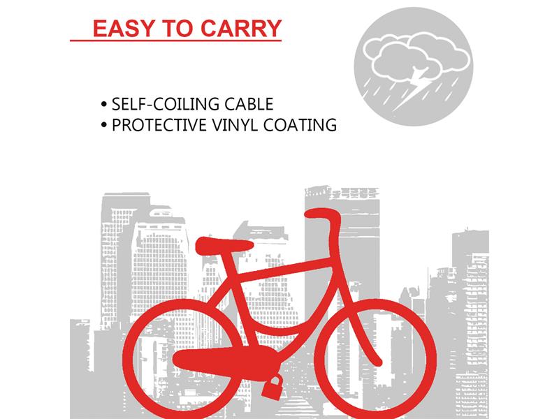 Master Lock Self Coiling Combination Cable 1.8m x 8mm MLK8221E