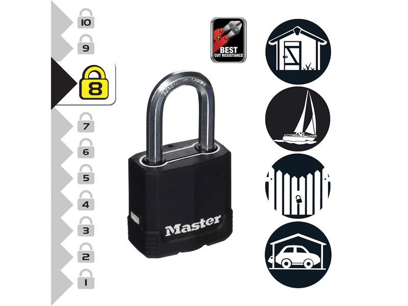 Master Lock Excell™ Weather Tough 45mm Padlock 4-Pin - 38mm Shackle MLKM115LF