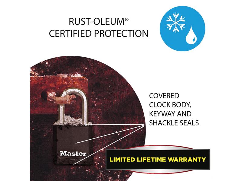 Master Lock Excell™ Weather Tough 45mm Padlock 4-Pin - 38mm Shackle MLKM115LF