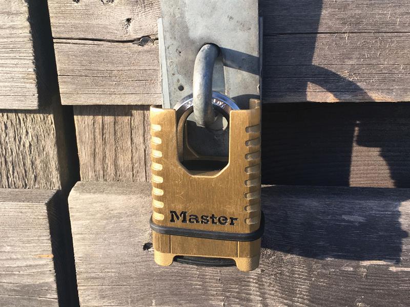 Master Lock Excell™ Closed Shackle Brass Combination 58mm Padlock MLKM1177ECC
