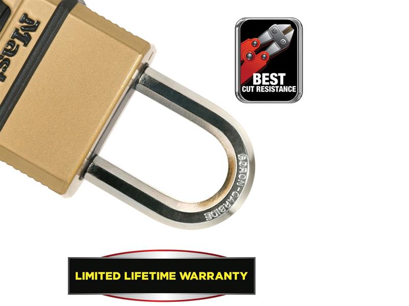 Master Lock Excell™ 4-Digit Combination 50mm Padlock - 38mm Shackle MLKM175LF
