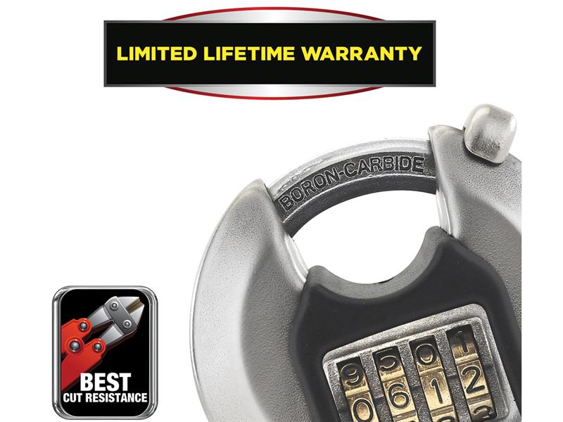Master Lock Excell™ Discus 4-Digit Combination 70mm Padlock MLKM40NUM