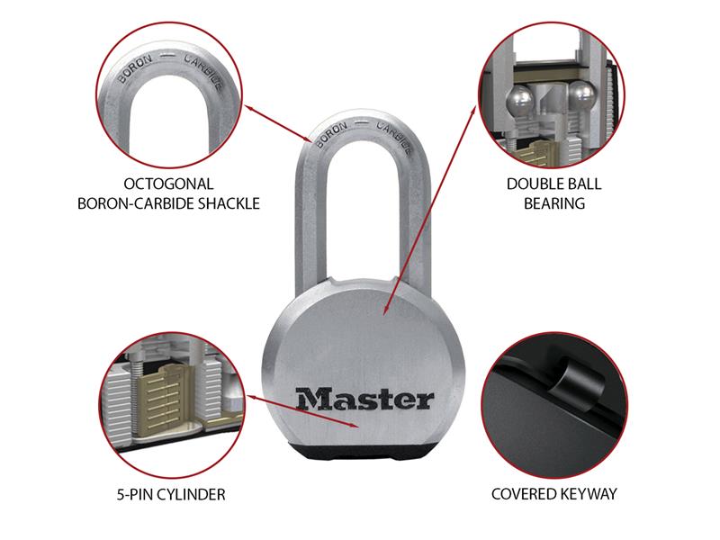 Master Lock Excell™ Chrome Plated 54mm Padlock MLKM830LH