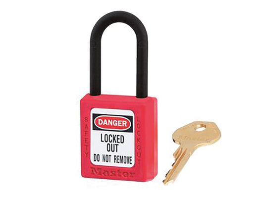 Master Lock Lockout Padlock – 38mm Body & 6mm Composite Nylon Shackle MLKS406RED