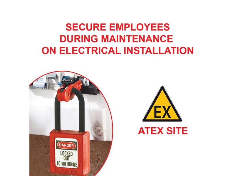 Master Lock Lockout Padlock – 38mm Body & 6mm Composite Nylon Shackle MLKS406RED