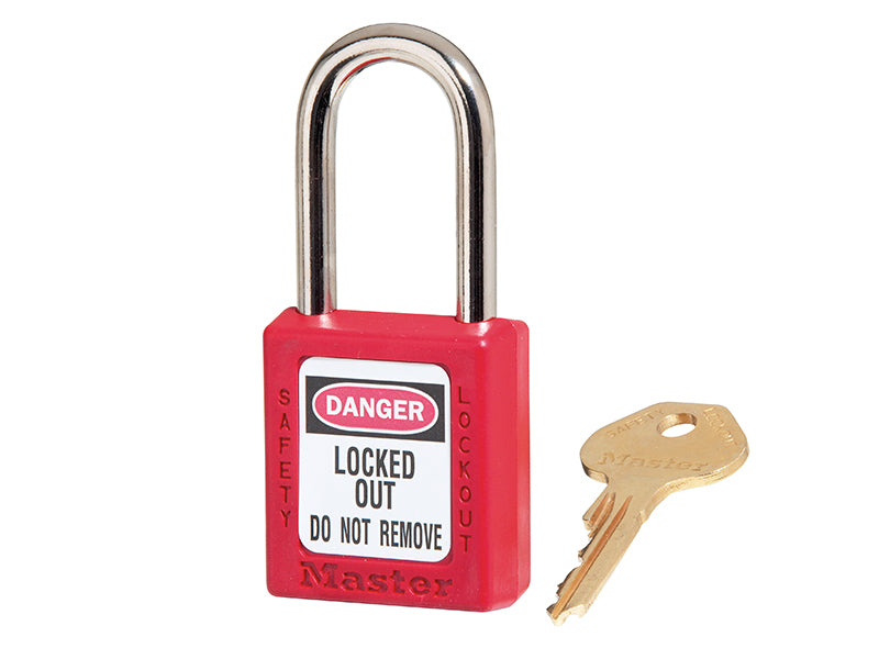 Master Lock Lockout Padlock – 38mm Body & 6mm Hardened Steel Shackle MLKS410RED