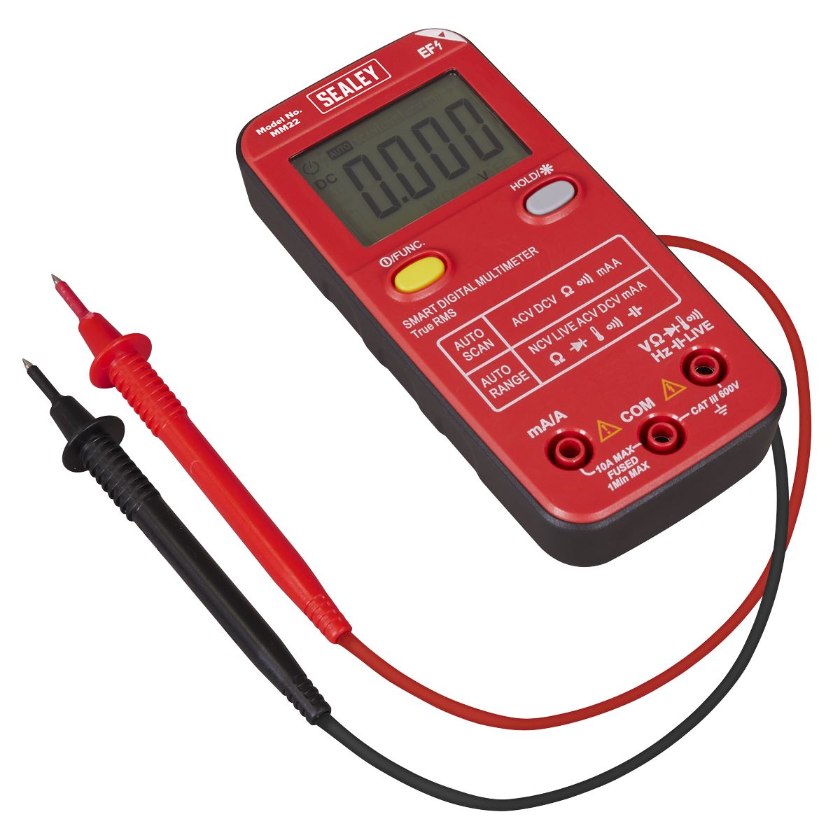 Sealey 13 Function Professional Smart Auto Scanning Digital Multimeter LCD MM22