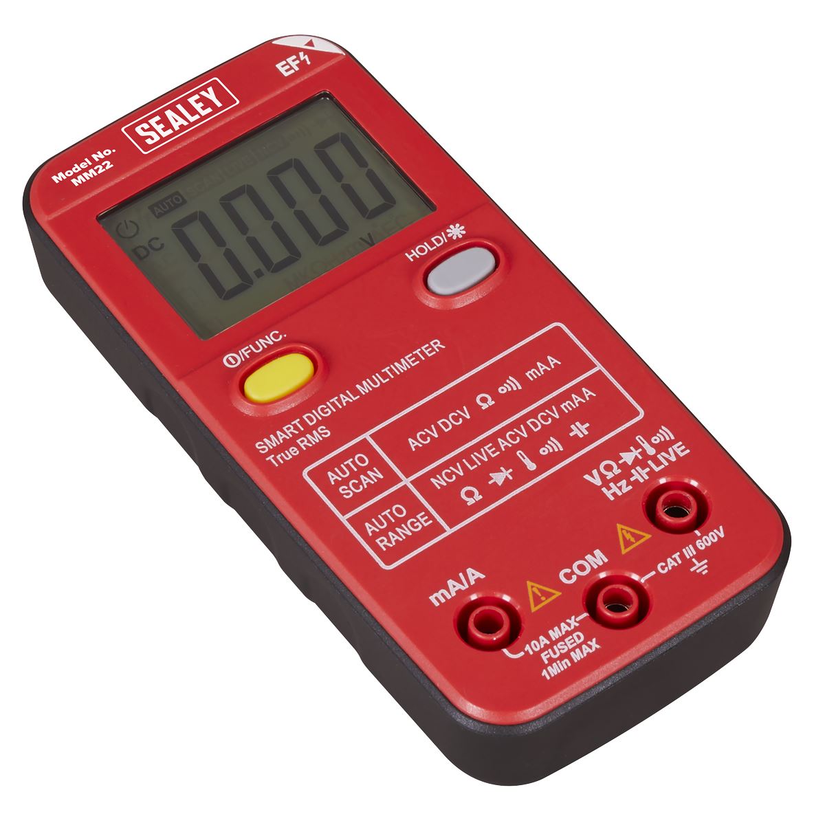 Sealey 13 Function Professional Smart Auto Scanning Digital Multimeter LCD MM22