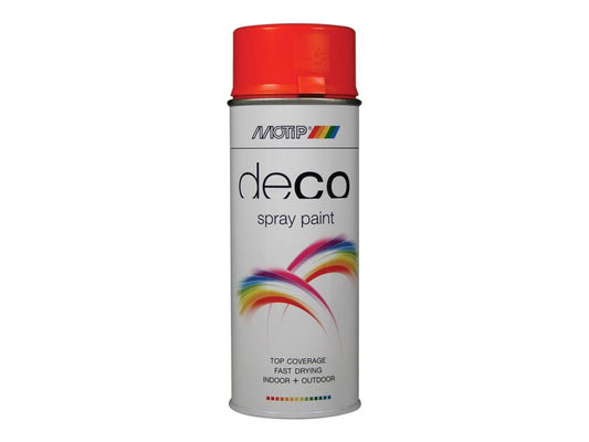 MOTIP® Deco Spray Paint High Gloss RAL 2004 Pure Orange 400ml MOT01605