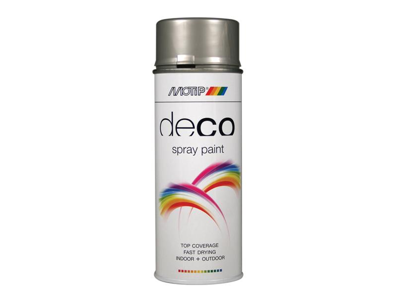MOTIP® Deco Spray Paint High Gloss RAL 9006 White Aluminium 400ml MOT01615