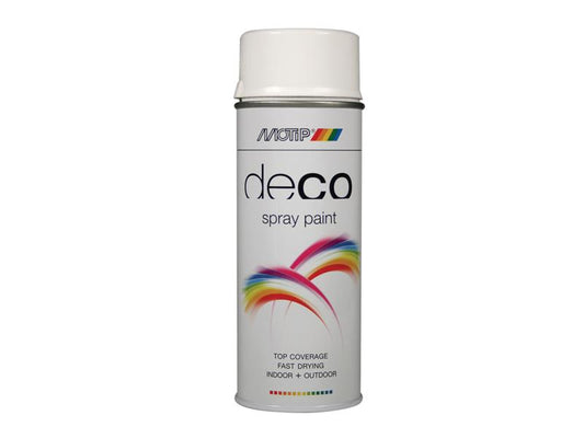 MOTIP® Deco Spray Paint High Gloss RAL 9016 Brilliant White 400ml MOT01627
