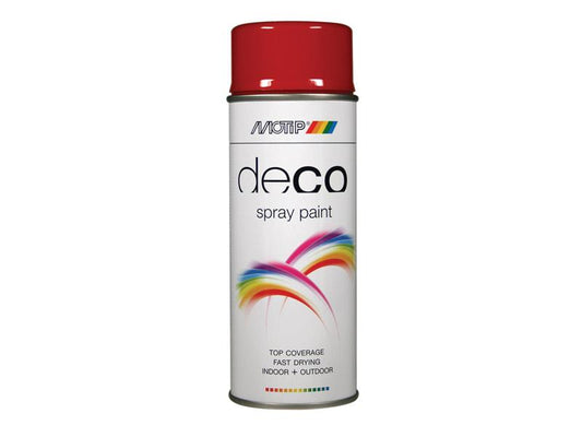 MOTIP® Deco Spray Paint High Gloss RAL 3002 Carmine Red 400ml MOT01640