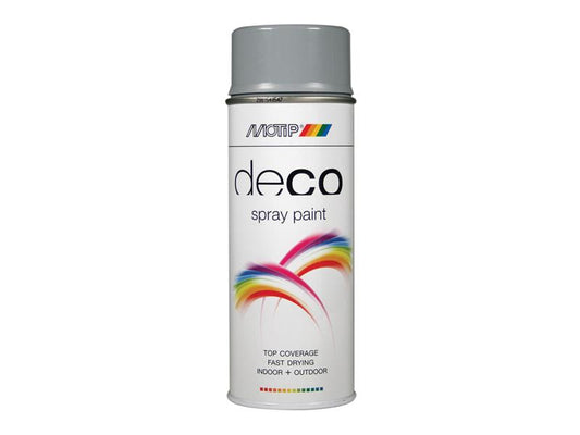 MOTIP® Deco Spray Paint High Gloss RAL 7001 Silver Grey 400ml MOT01689