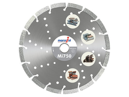 Marcrist Mi750 Diamond Blade Long Life Universal Cut 115 x 22.2mm MRC750115