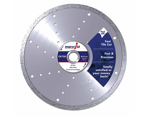 Marcrist CK750 Diamond Blade Smooth Tile Cut 115 x 22.2mm Hand MRCC750115