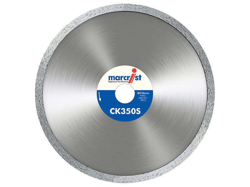 Marcrist CK350 Smooth Rim Diamond Blade Tile Cut 180 x 22.2mm MRCCK350180