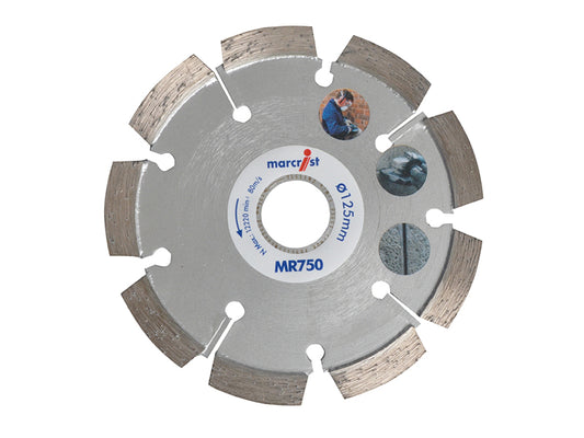 Marcrist MR750 Mortar Raking Diamond Blade 125 x 22.2 x 6mm MRCMR750125