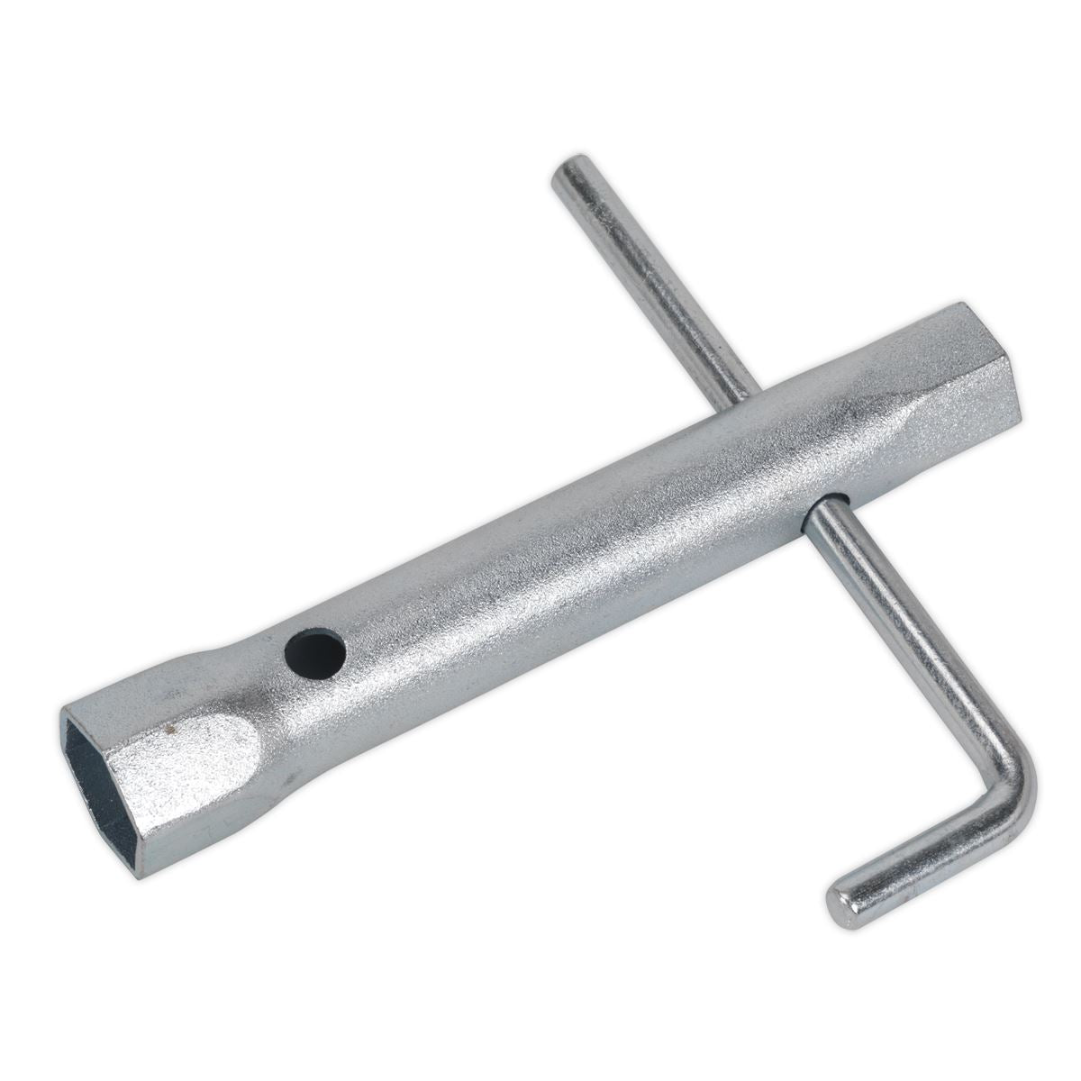 Sealey Double End Long Reach Spark Plug Box Spanner 17/21mm with L-Bar MS158