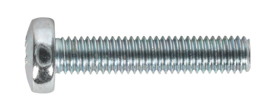 Sealey Machine Screw M5 x 25mm Pan Head Pozi Zinc Pack of 50 MSP525